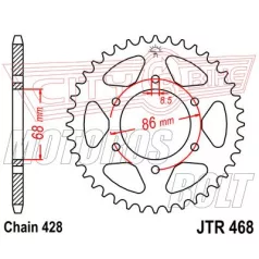 Lánckerék hátsó JT 468
