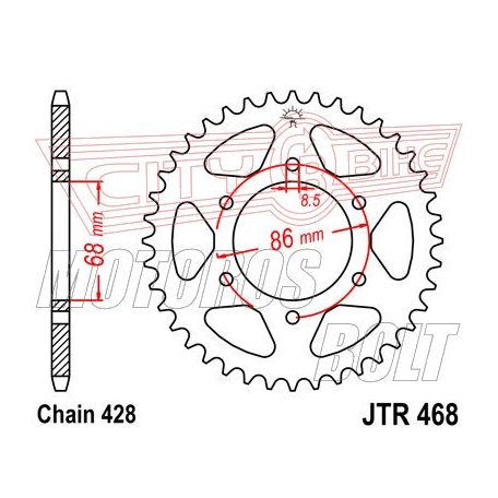 Lánckerék hátsó JT 468-36