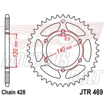 Lánckerék hátsó JT 469