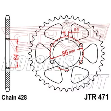 Lánckerék hátsó JT 471