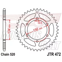 Lánckerék hátsó JT 472