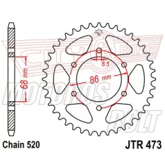 Lánckerék hátsó JT 473