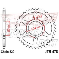 Lánckerék hátsó JT 478-42