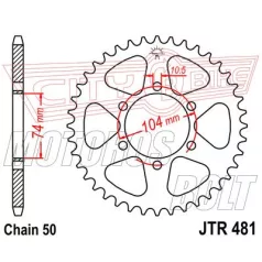Lánckerék hátsó JT 481