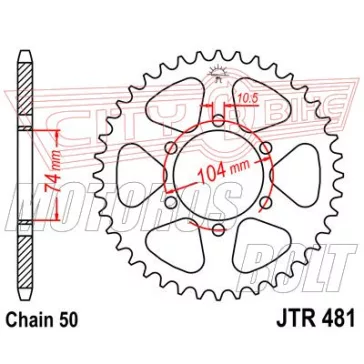 Lánckerék hátsó JT 481