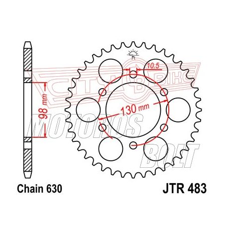 Lánckerék hátsó JT 483-35