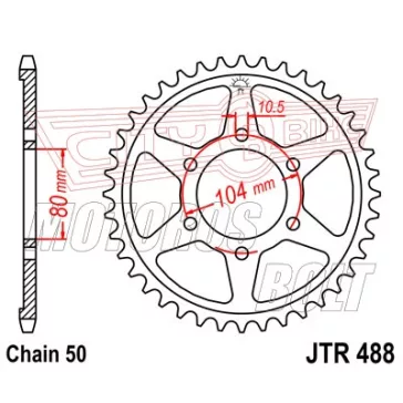 Lánckerék hátsó JT 488