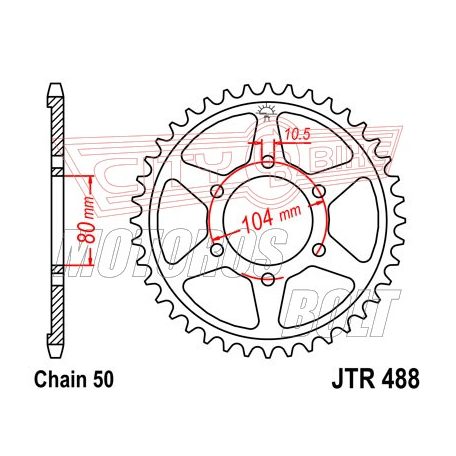 Lánckerék hátsó JT 488-41