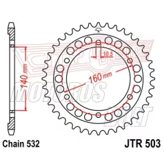 Lánckerék hátsó JT 503