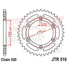 Lánckerék hátsó JT 510