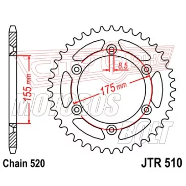 Lánckerék hátsó JT 510