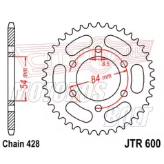 Lánckerék hátsó JT 600