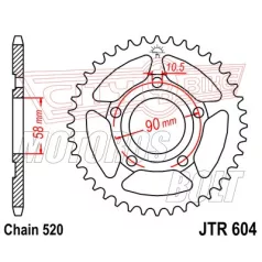 Lánckerék hátsó JT 604-38