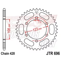 Lánckerék hátsó JT 696