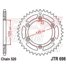 Lánckerék hátsó JT 698-41