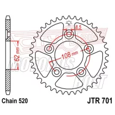 Lánckerék hátsó JT 701