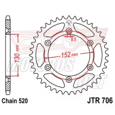 Lánckerék hátsó JT 706