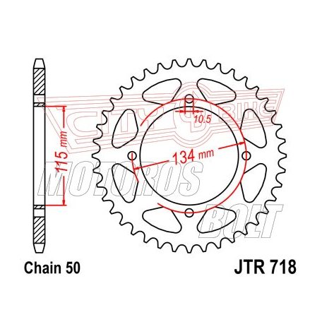 Lánckerék hátsó JT 718-48