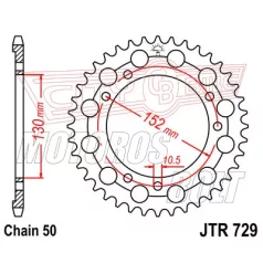 Lánckerék hátsó JT 729