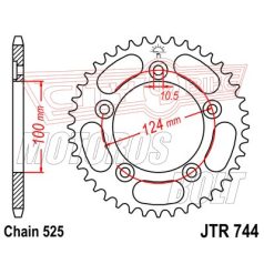 Lánckerék hátsó JT 744