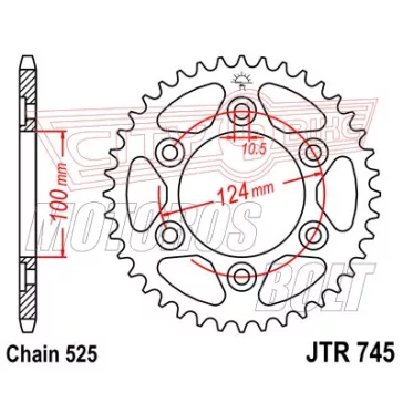 Lánckerék hátsó JT 745