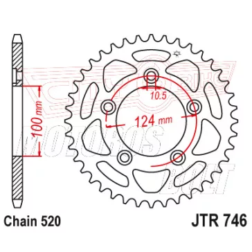 Lánckerék hátsó JT 746