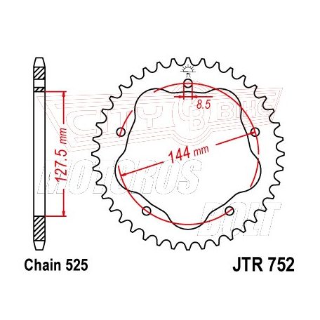 Lánckerék hátsó JT 752-42