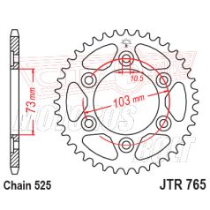 Lánckerék hátsó JT 765