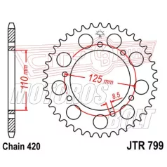 Lánckerék hátsó JT 799