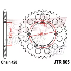 Lánckerék hátsó JT 805