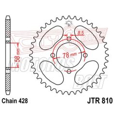 Lánckerék hátsó JT 810-48