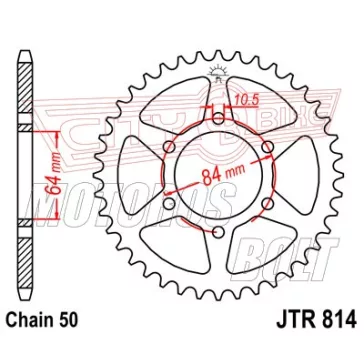 Lánckerék hátsó JT 814