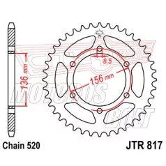 Lánckerék hátsó JT 817