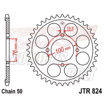 Lánckerék hátsó JT 824
