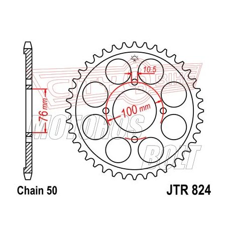 Lánckerék hátsó JT 824