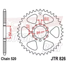 Lánckerék hátsó JT 826