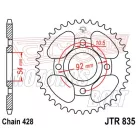 Lánckerék hátsó JT 835-45