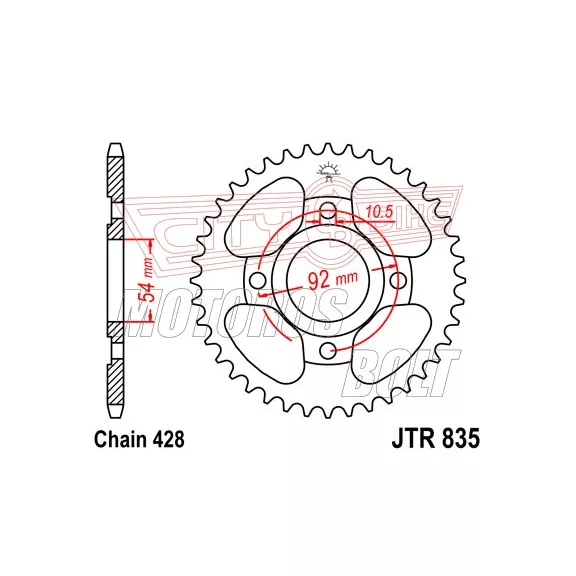 Lánckerék hátsó JT 835-46 Lánckerék hátsó JT 835-46