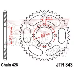 Lánckerék hátsó JT 843-45