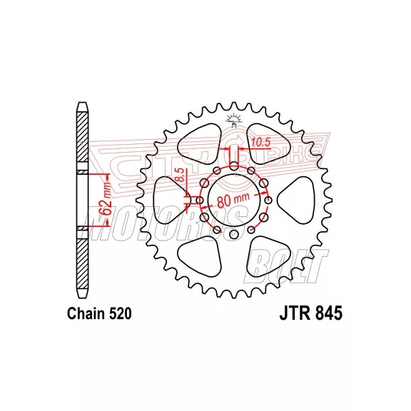 Lánckerék hátsó JT 845-41 Lánckerék hátsó JT 845-41