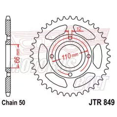 Lánckerék hátsó JT 849