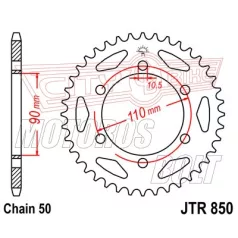 Lánckerék hátsó JT 850