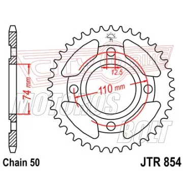 Lánckerék hátsó JT 854