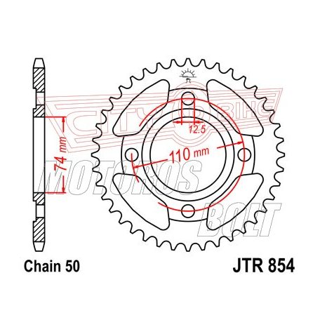 Lánckerék hátsó JT 854