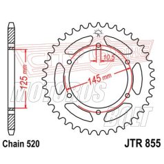Lánckerék hátsó JT 855