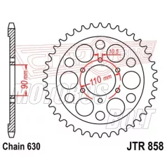 Lánckerék hátsó JT 858