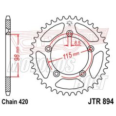 Lánckerék hátsó JT 894