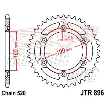 Lánckerék hátsó JT 896