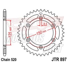 Lánckerék hátsó JT 897-50