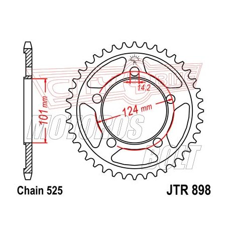 Lánckerék hátsó JT 898-38